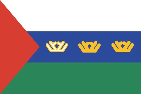 Flagge Der Region Tjumen Russland — Stockfoto