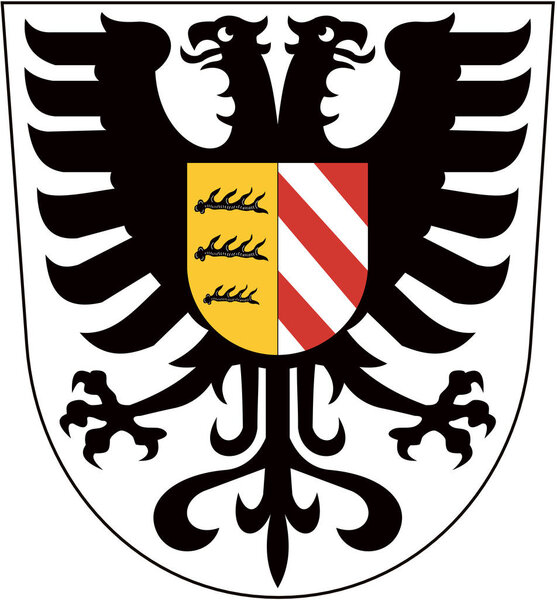 Coat of arms of the Alb-Danube region. Germany