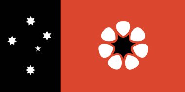 Northern Territory'deki bayrağı. Avustralya