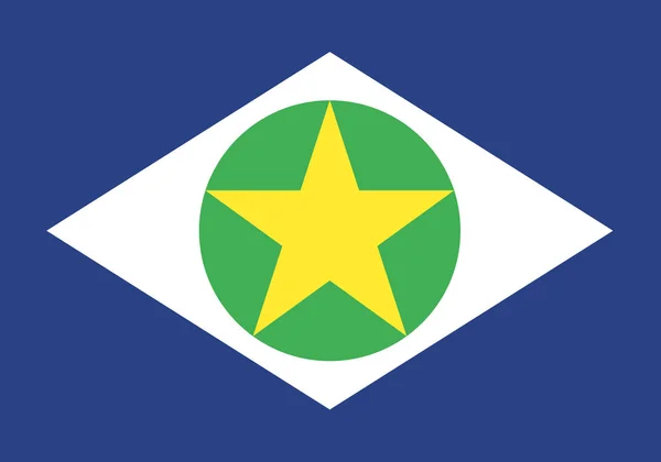 Mato Grosso Állam Zászlaja Brazília — Stock Fotó