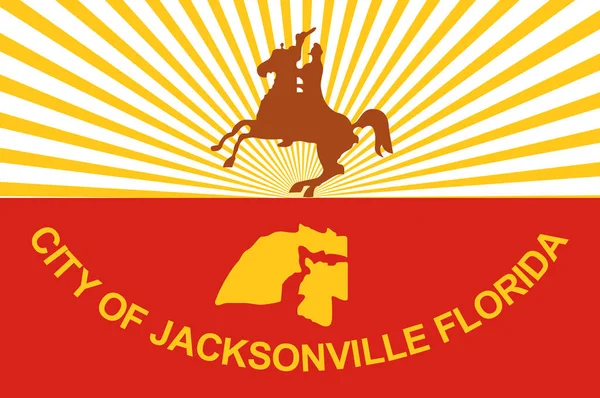 Jacksonville Város Zászlaja Amerikai — Stock Fotó