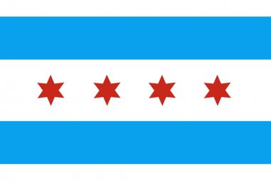 Chicago şehir bayrağı. Amerika