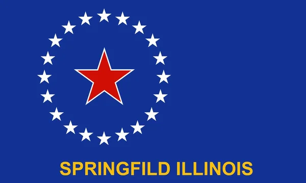 Vlajka Města Springfield Amerika — Stock fotografie