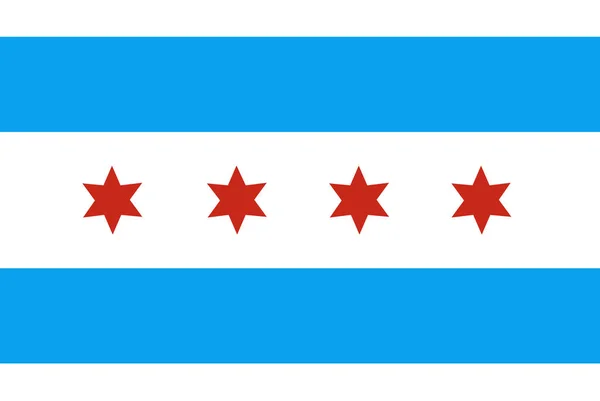 Flag City Chicago America — Stock Photo, Image