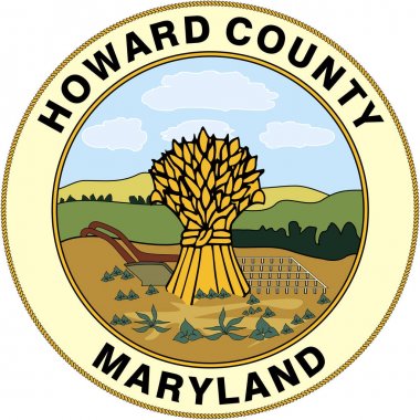 İlçe Howard County arması. Amerika