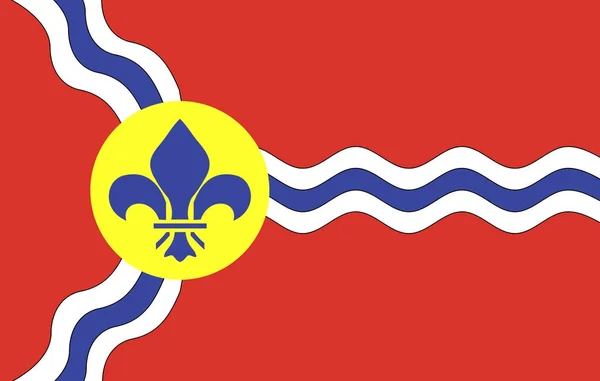 Flagga Staden Louis Amerika — Stockfoto