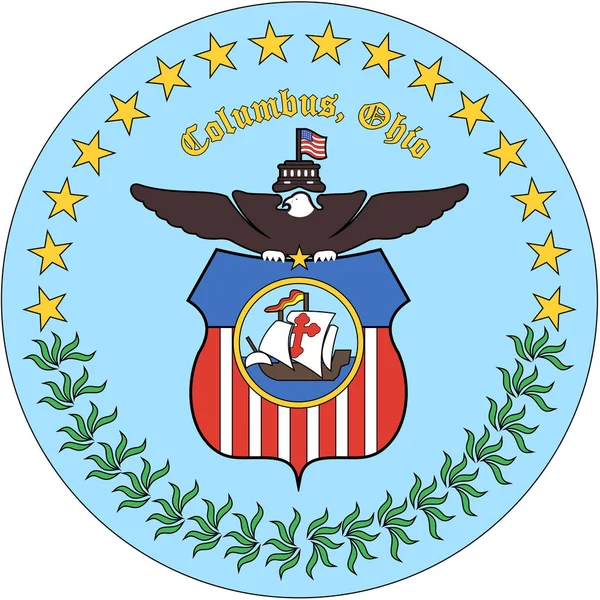 Escudo Armas Ciudad Colón Estados Unidos — Foto de Stock