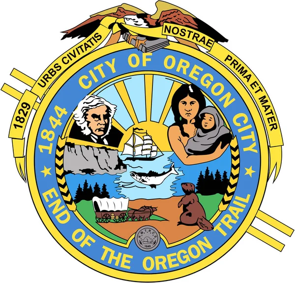 Brasão Armas Oregon City América — Fotografia de Stock