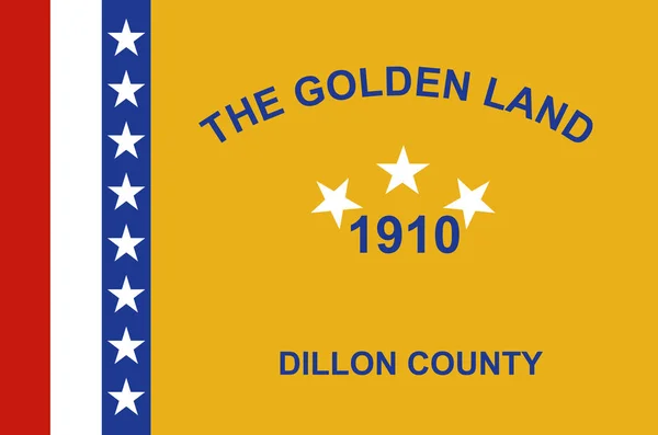 Dillon County Zászlaja Amerikai — Stock Fotó