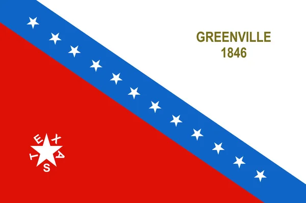Város Greenville Zászlaja Amerikai — Stock Fotó