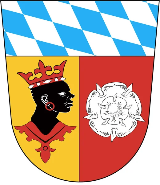 Escudo Del Distrito Freising Alemania — Foto de Stock