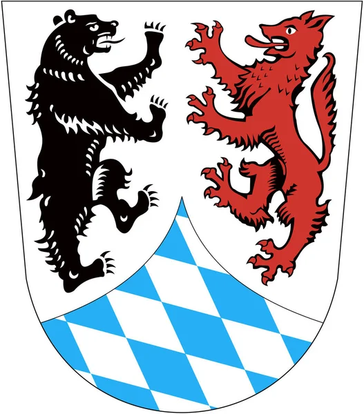 Das Wappen Des Bezirks Freiung Grafenau Deutschland — Stockfoto