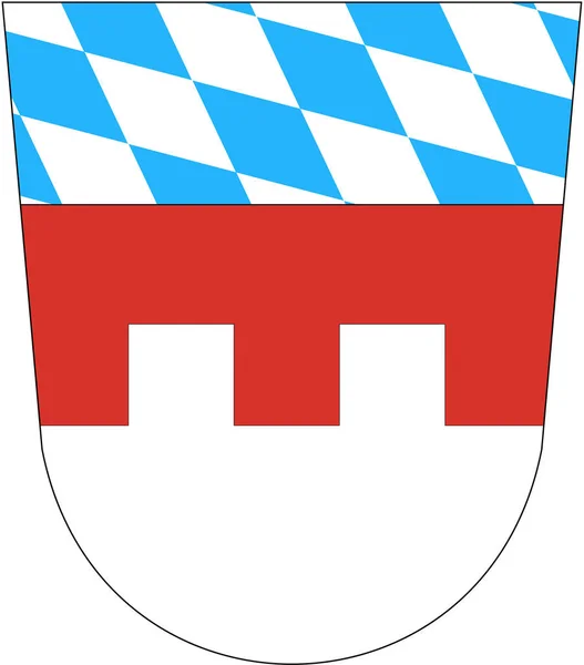 Das Wappen Des Landkreises Landshut Deutschland — Stockfoto