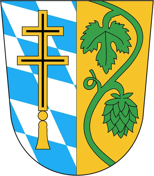 The coat of arms of the Pfaffenhofen an der Ilm area. Germany