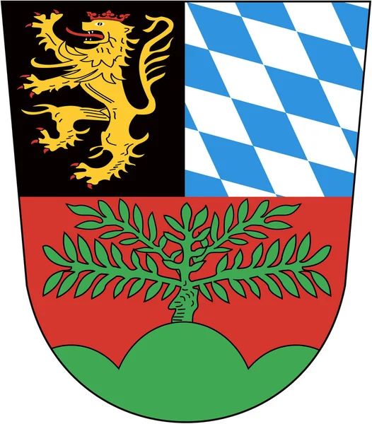 徽章城市的魏登在 Der Oberpfalz — 图库照片