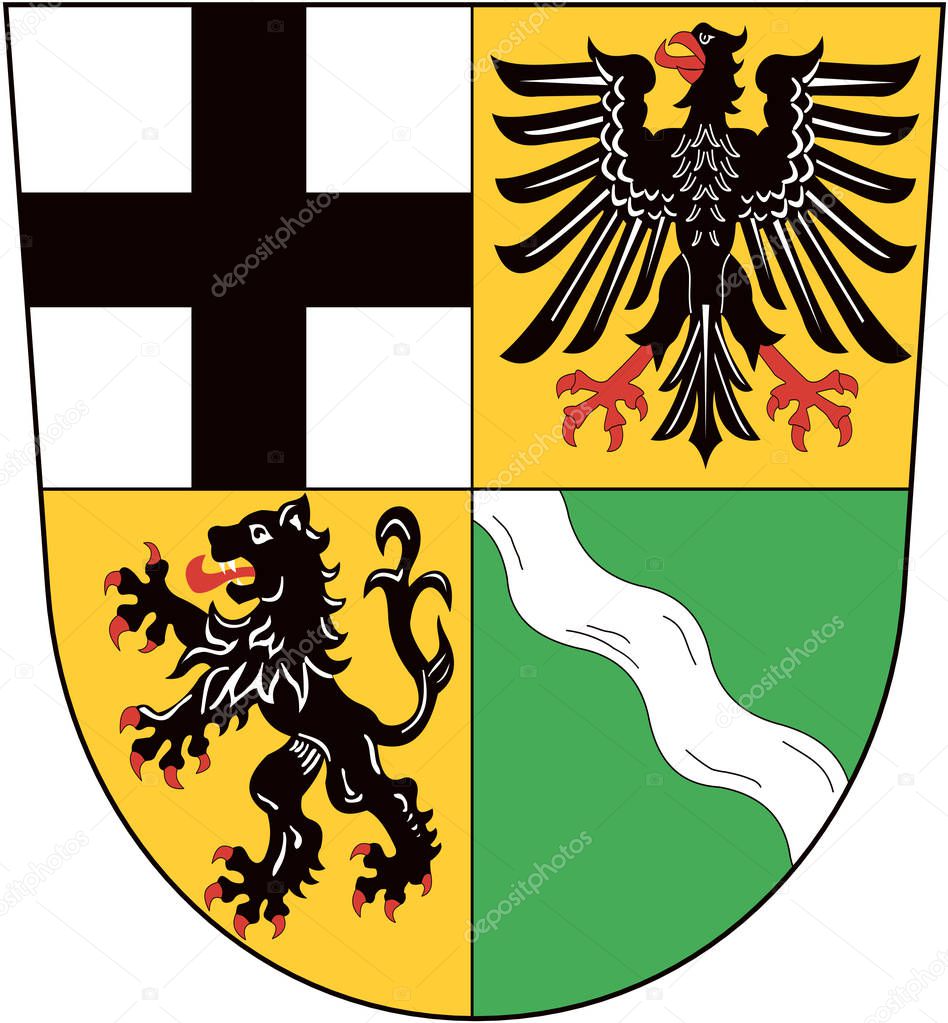 The coat of arms of the district of Ahrweiler. Germany