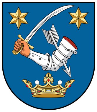 Arması Mezokerestes şehir. Macaristan