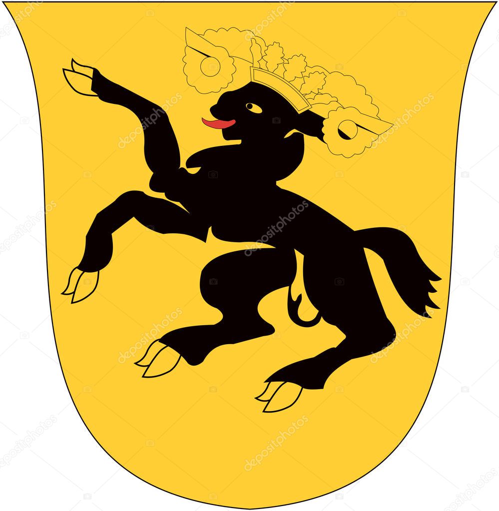 Coat of arms of the canton of Schaffhausen. Switzerland