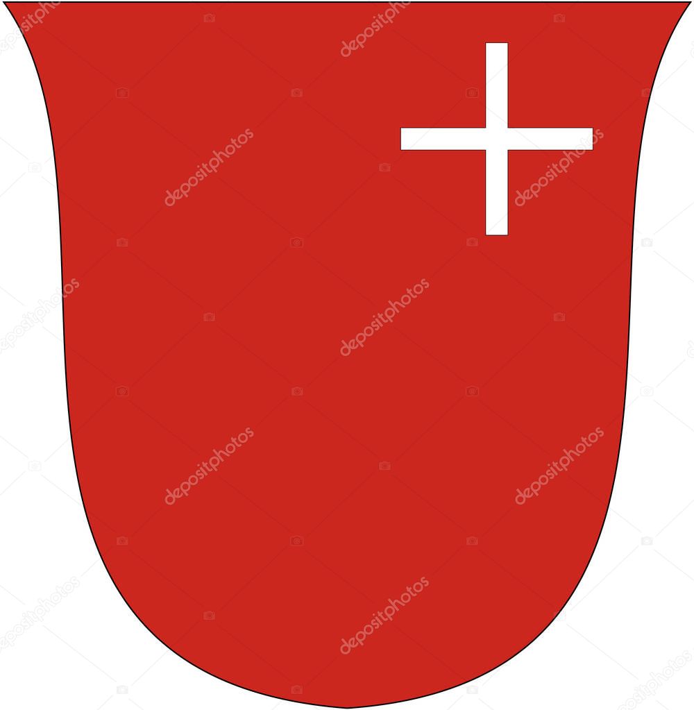 Coat of arms of the canton Schwyz. Switzerland
