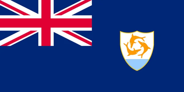 Drapeau Territoire Outre Mer Grande Bretagne Anguilla — Photo