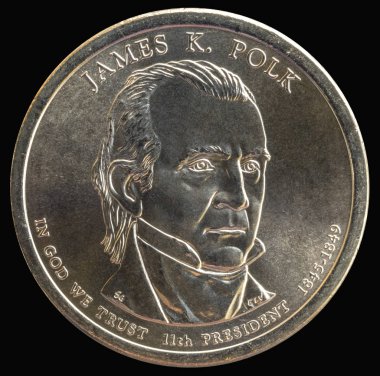 1 dolar. Amerika Birleşik Devletleri 'nin 11. başkanı