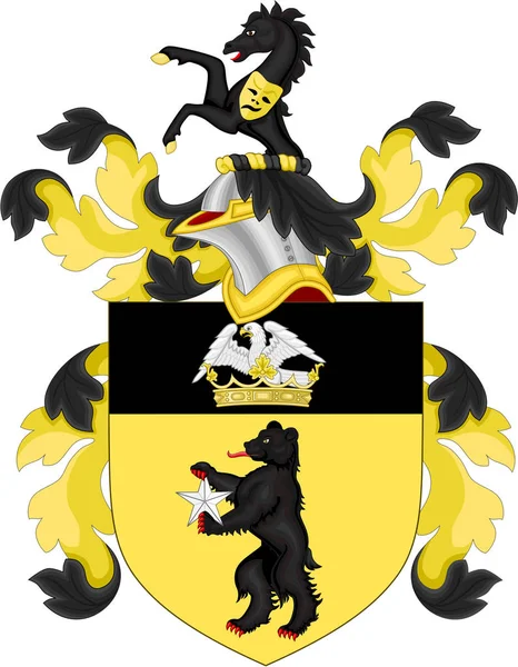 Reagans Family Crest Illustration Vit Bakgrund — Stockfoto