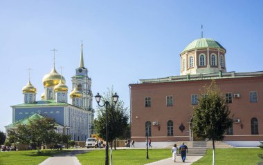 Tula şehri. Kutsal Varsayım Katedrali, Tula Kremlin ve Silah Müzesi topraklarında. Rusya Ağustos 2019