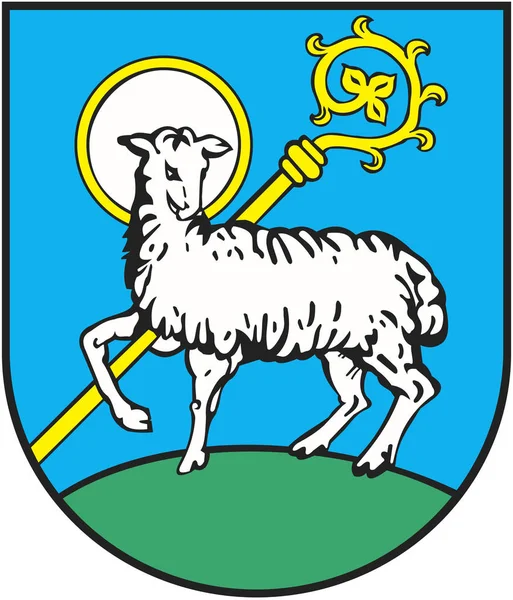 Znak Města Lidzbark Warminsky Polsko — Stock fotografie
