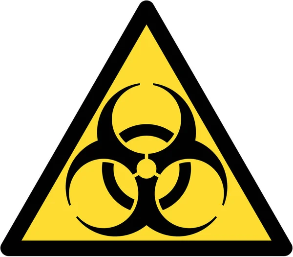 Uyarı Işareti Bakteriyolojik Tehlike — Stok fotoğraf
