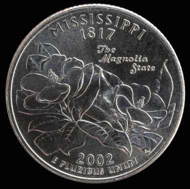 25 Amerikan Doları. Eyaletler ve bölgeler. Mississippi