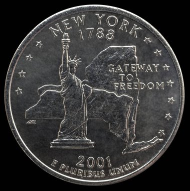 25 Amerikan Doları. Eyaletler ve bölgeler. New York