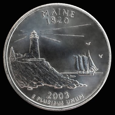 25 Amerikan Doları. Eyaletler ve bölgeler. Maine