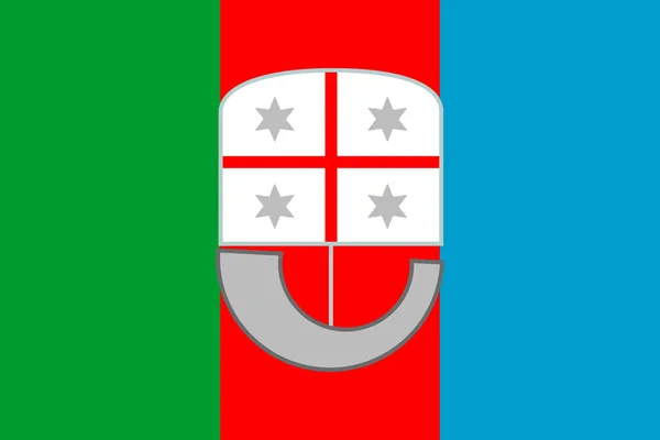 Vlajka Oblasti Ligurie Itálie — Stock fotografie