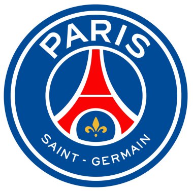 Paris Saint-Germain futbol kulübünün amblemi. Fransa