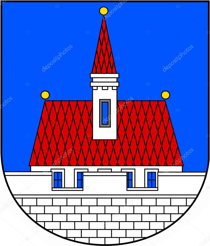 Coat of arms of the city of Usti nad Orlici. Czech