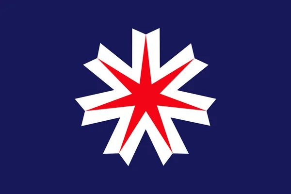 Vlajka Prefektury Hokkaido Japonsko — Stock fotografie