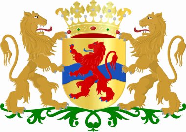 Overijssel vilayetinin arması. Hollanda