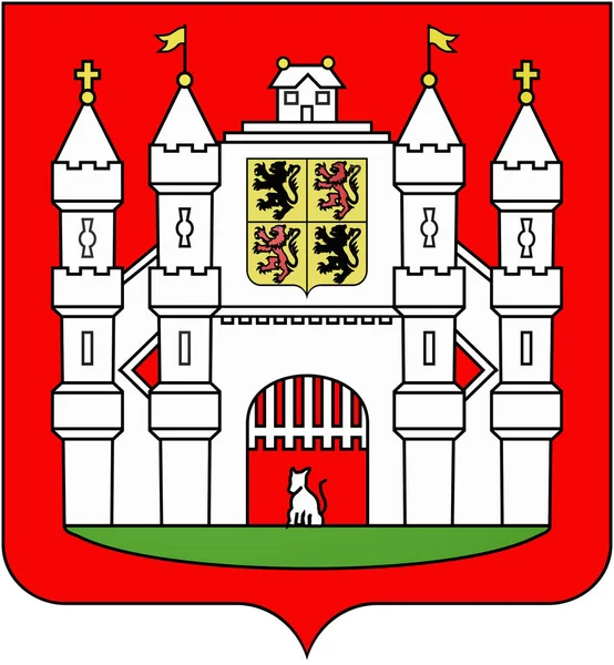 Coat Arms City Mons Belgium — Stock Photo, Image