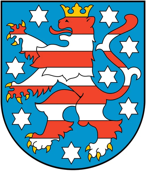 Coat Arms Federal State Thuringia Germany — Stock Photo, Image