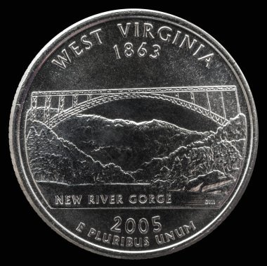 25 Amerikan senti. Eyaletler ve bölgeler. Batı Virginia