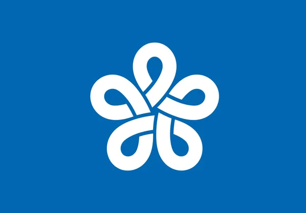 Vlag Van Prefectuur Fukuoka Japan — Stockfoto