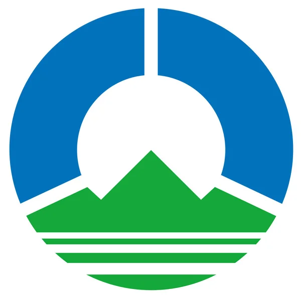 Герб Города Хачимантай Город Хачимантай Япония — стоковое фото
