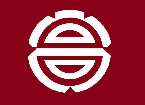 高田村的旗子日本 — 图库照片