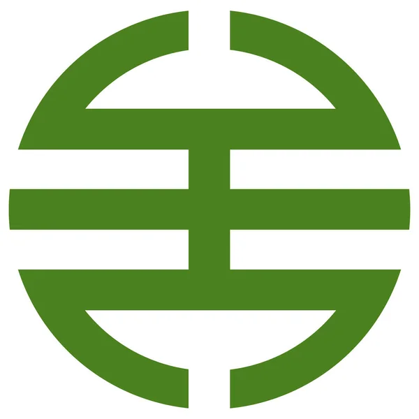 Yabuki Falu Címerét Japán — Stock Fotó
