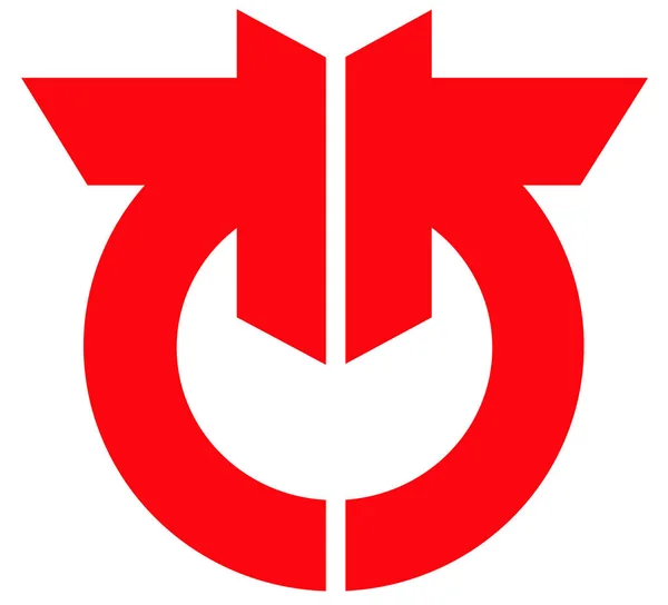 Escudo Armas Ciudad Okegawa Prefectura Saitama Japón — Foto de Stock