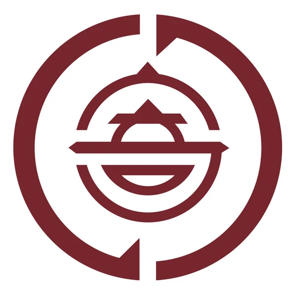Escudo Armas Aldea Yoriya Prefectura Saitama Japón — Foto de Stock