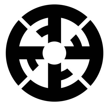 Camisto köyünün arması. Saitama Bölgesi. Japonya