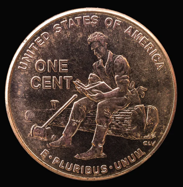 Монета Цент 2009 Рік Честь 200 Річчя Лінкольна Lincoln Youth — стокове фото