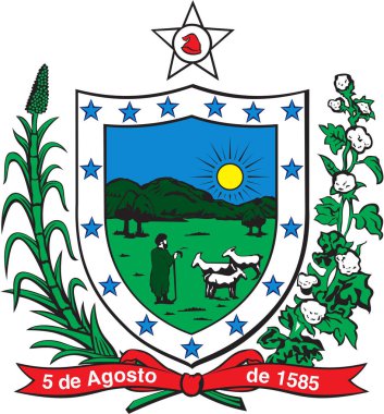 Paraiba Eyaleti arması. Brezilya