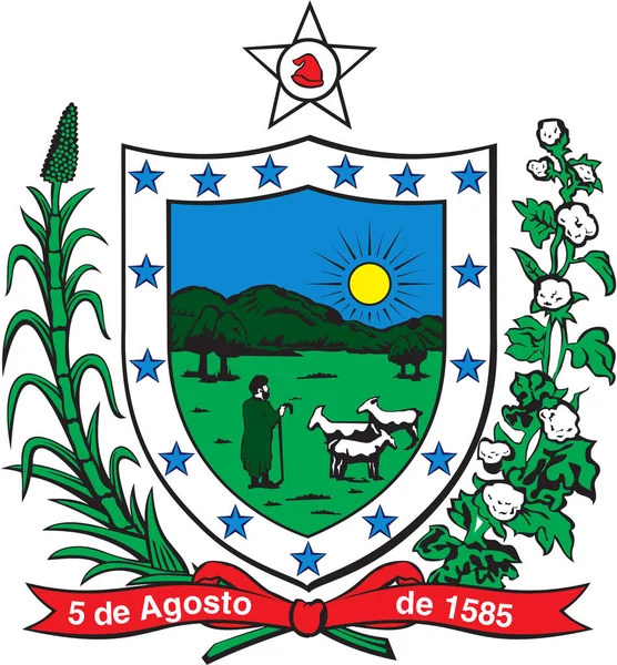 Герб Штату Параїба Бразилія — стокове фото